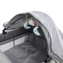 Multifunctional Travel Cot with Changing Table Art. 608159, up to 15 kg, Grey