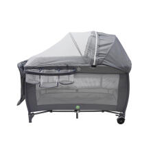 Multifunctional Travel Cot with Changing Table Art. 608159, up to 15 kg, Grey