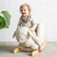 Nattou Soft Teddy Fabric Rocking Animal Sheep  Art.142935 Soft rocking chair with back support