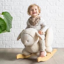 Nattou Soft Teddy Fabric Rocking Animal Sheep  Art.142935 Soft rocking chair with back support