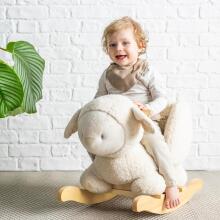 Nattou Soft Teddy Fabric Rocking Animal Sheep  Art.142935 Soft rocking chair with back support