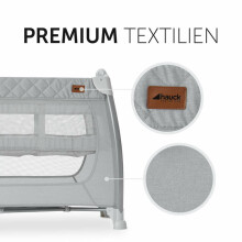 HAUCK gultiņa-manēža PLAY N RELAX, Quilted Grey, 600115