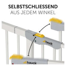 HAUCK drošības vārti priekš kāpnēm AUTOCLOSE, 75-80 cm, white, 597439