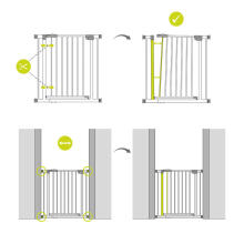HAUCK drošības vārti priekš kāpnēm AUTOCLOSE 'n STOP 2, 75-80 cm, white, 59734