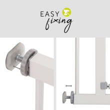 HAUCK drošības vārti priekš kāpnēm AUTOCLOSE 'n STOP 2, 75-80 cm, white, 59734