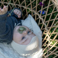 Bibs Couture Art.143046 Nordic Mint / Islan Sea Soothers 6-18 m., 100% natural