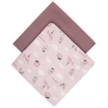 CANPOL BABIES autiņi muslīna BONJOUR PARIS, 0m+, 70x70 cm, 2 gab., pink, 26/901_pin