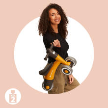 KinderKraft Minibi Art.KRMIBI00YEL0000 Honey Yellow Children's scooter with a metal frame