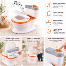 Mobiclinic Children Musical Potty Art.145682 White  Музыкальный ночной горшок