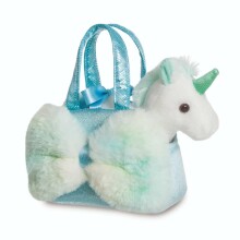 AURORA Fancy Pals Plush Unicorn in a blue bag, 20 cm