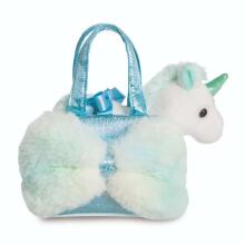 AURORA Fancy Pals Plush Unicorn in a blue bag, 20 cm