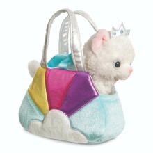 AURORA Fancy Pals pehme mänguasi kass sinises kandekotis, 20 cm