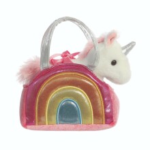 AURORA Fancy Pals Plush Unicorn in a pink bag, 17 cm