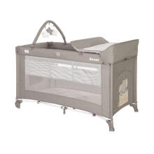 Lorelli Baby Cot NOEMI 2 Layers Plus String ELEPHANT Beige