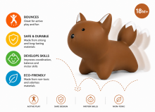 Bo Jumping Animals Fox Art.145828 Jumping animal