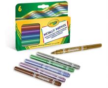 CRAYOLA Marķieri Metallic, 6 gab.