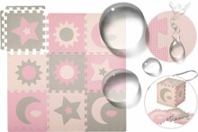 Momi Nebe Art.AKCE00030 Pink  Bērnu daudzfunkcionālais grīdas paklājs puzle
