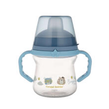 CANPOL BABIES krūzīte ar silikona snīpi, FirstCup BONJOUR PARIS, 150ml, zila, 56/612_blu