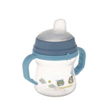 CANPOL BABIES krūzīte ar silikona snīpi, FirstCup BONJOUR PARIS, 150ml, zila, 56/612_blu