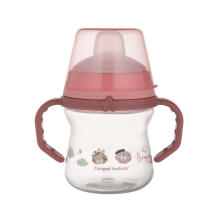 CANPOL BABIES krūzīte ar silikona snīpi, FirstCup BONJOUR PARIS, 150ml, rozā, 56/612_pin
