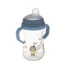 CANPOL BABIES krūzīte ar silikona snīpi, FirstCup BONJOUR PARIS, 250ml, zila, 56/613_blu