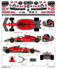 RASTAR 1:18 rādiovadāms auto Ferrari F1 75, 93400