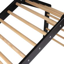 MeowBaby®  Wooden Pikler Art.146390 Black koka Pikler kāpšanas trīsstūris bērniem Montessori
