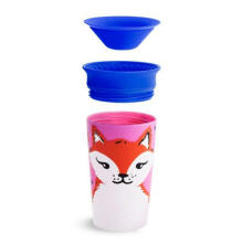 MUNCHKIN WildLove Sippy krūzīte, 266 ml sarkanā lapsa, Miracle 360,   6m+, 05177702
