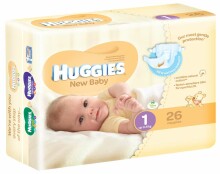 Huggies Elite Soft Newborn Art.041564876 sauskelnės naujagimiams 3-5kg 26vnt