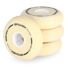 WHITE SET 80 MM Set: 4 wheels for Spokey Freespo inline skates