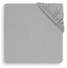 La Bebe™ Fitted Sheet Art.70145 Grey Cotton for Cribbed 120x60cm