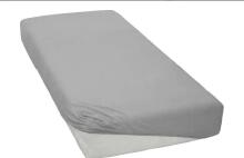 La Bebe™ Fitted Sheet Art.70145 Grey Cotton for Cribbed 120x60cm