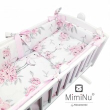 MimiNu Bed Bumper Art.147035 Peonie  Bērnu gultiņas aizsargapmale 180cm