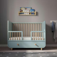 Made in Sweden Myllra Art.804.626.19 cot with drawer, 60x120 cm, liturquoise blue