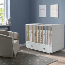 MYLLRA Art.904.835.84 cot with drawer, 60x120 cm, White colour