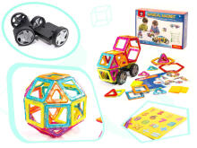 Ikonka Art.KX9680 Coloured magnetic blocks MAGICAL MAGNET 40 PUH