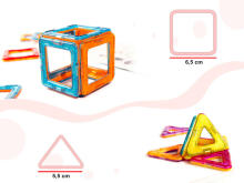 Ikonka Art.KX9681 Coloured magnetic blocks MAGICAL MAGNET 52 PUH