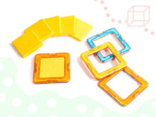 Ikonka Art.KX9682 Coloured magnetic blocks MAGICAL MAGNET 71 PUH