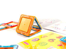 Ikonka Art.KX9682 Coloured magnetic blocks MAGICAL MAGNET 71 PUH