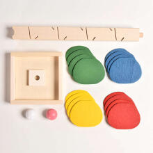 Ikonka Art.KX9734 Educational tree wooden blocks ball track