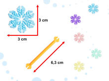 Ikonka Art.KX9739 Spatial wafers stars snowflakes educational 240el