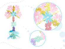 Ikonka Art.KX9739 Spatial wafers stars snowflakes educational 240el