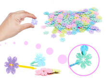 Ikonka Art.KX9740 Spatial wafers stars snowflakes educational blocks 700el