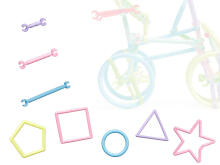 Ikonka Art.KX9743 SMART STICK construction space blocks creative sticks 1000el
