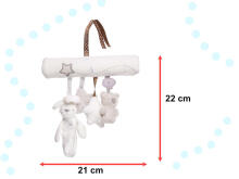 Ikonka Art.KX9733 Pram carrier pendant grey and white animals