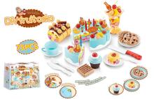 Ikonka Art.KX9746 Birthday Cake Cutting Kitchen 75 el. blue