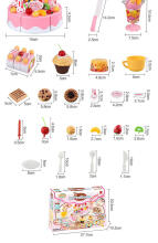 Ikonka Art.KX9746 Birthday Cake Cutting Kitchen 75 el. blue