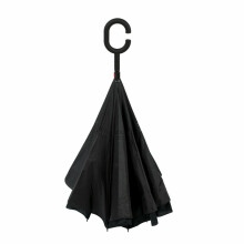 Ikonka Art.KX7788 Reversible folding umbrella black