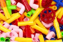 Ikonka Art.KX7805 Educational building blocks - Water pipes with accessories 170el