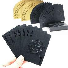 Ikonka Art.KX7860 Plastic playing cards black